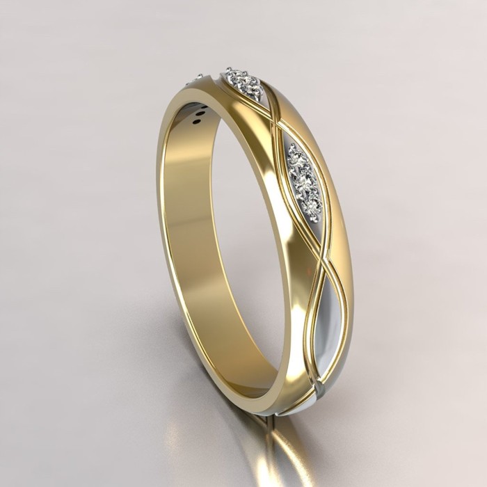10 kt White Gold Round Diamond Wedding Band Ring 0.18 Carat engagement ring for women (Colour HI Clarity I)